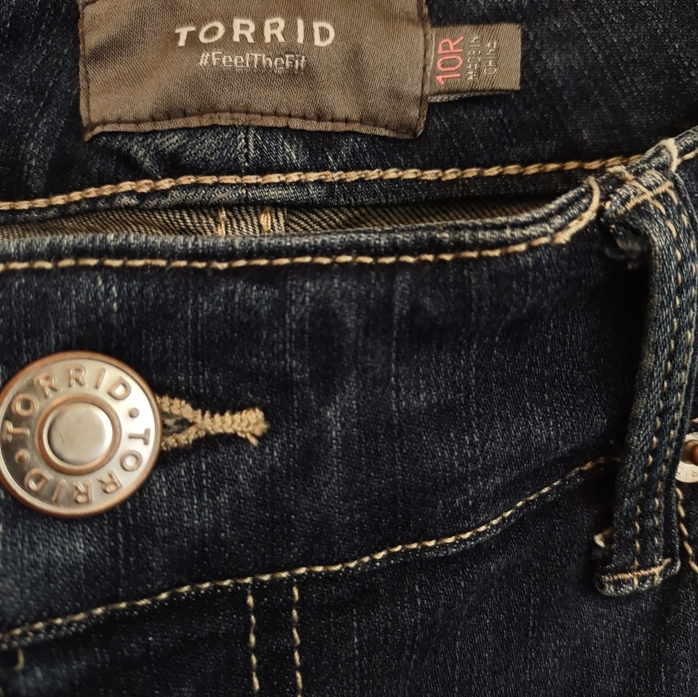 Torrid Perfect Boyfriend Ankle Premium Stretch Mid-Rise Jean Size 10 - Picture 4 of 6